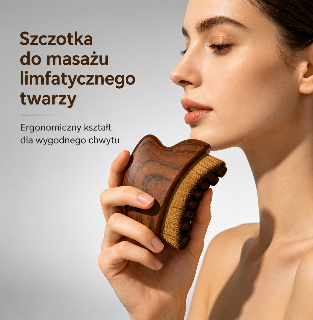 MIRELA LIMFACE BRUSH – szczotka liftingująca do twarzy i szyi | masaż i konturowanie