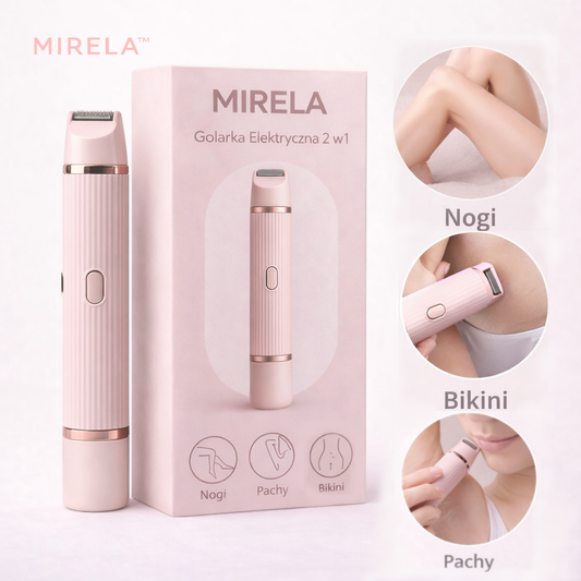 MIRELA™ Dwustronna golarka do ciała i stref wrażliwych 2w1